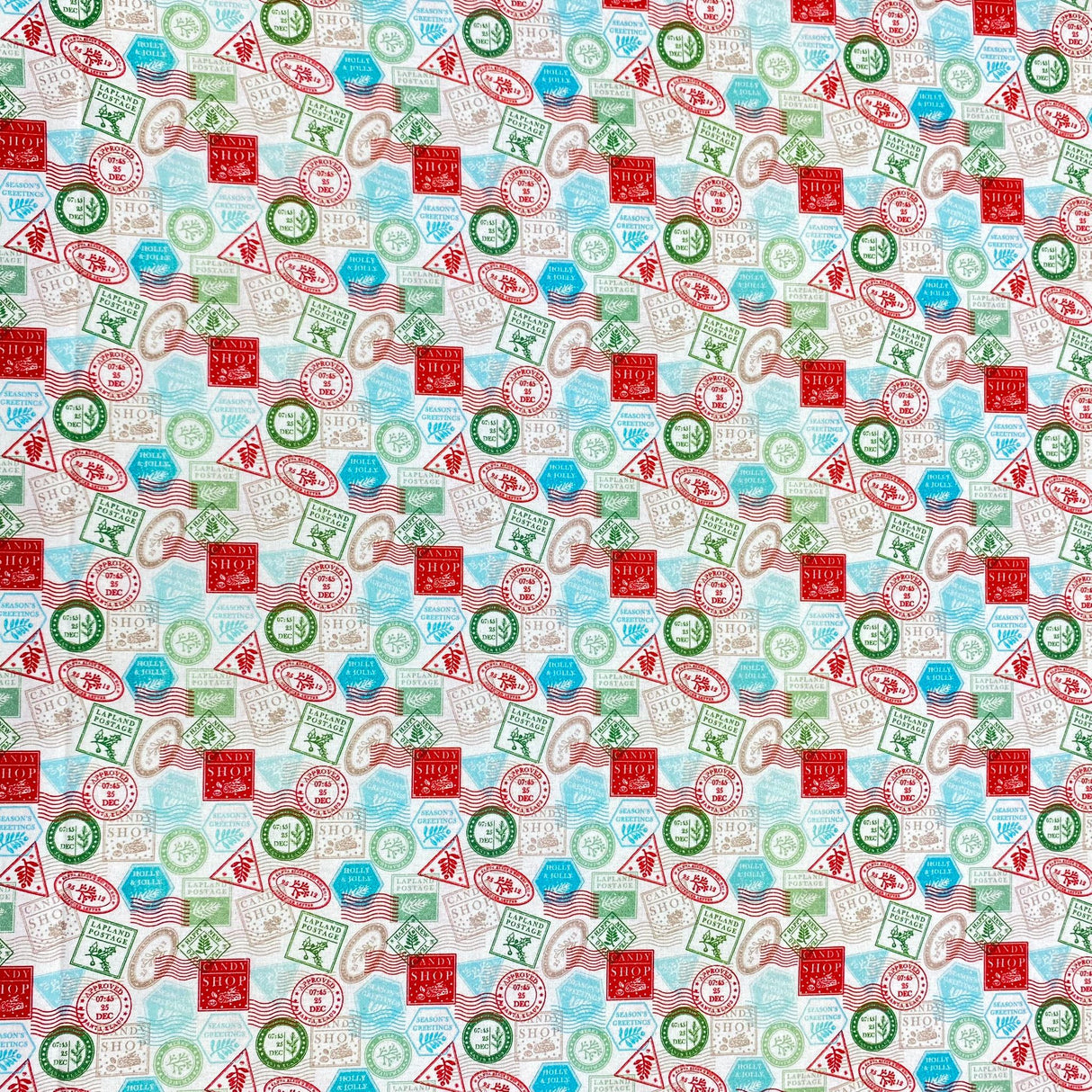 Per Metre Digitally Printed Christmas 100% Cotton- 45" Wide (Letter)