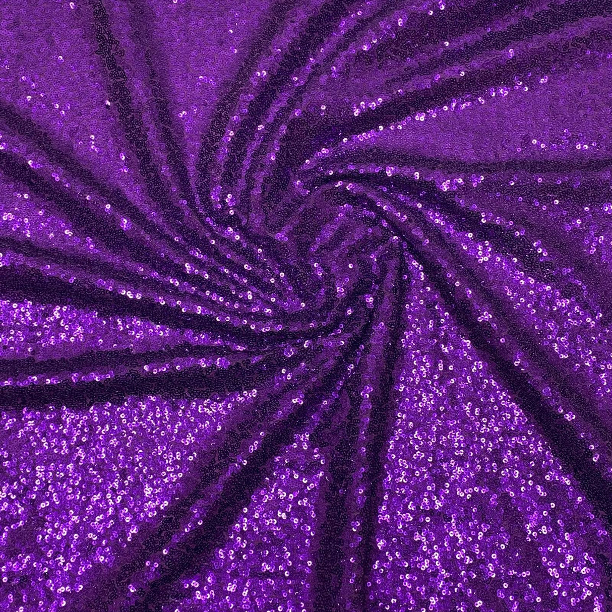 3 Metres - Luxurious Sequins On Net - 55" Wide - Purple