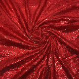 3 Metres - Luxurious Sequins On Net - 55" Wide - Red