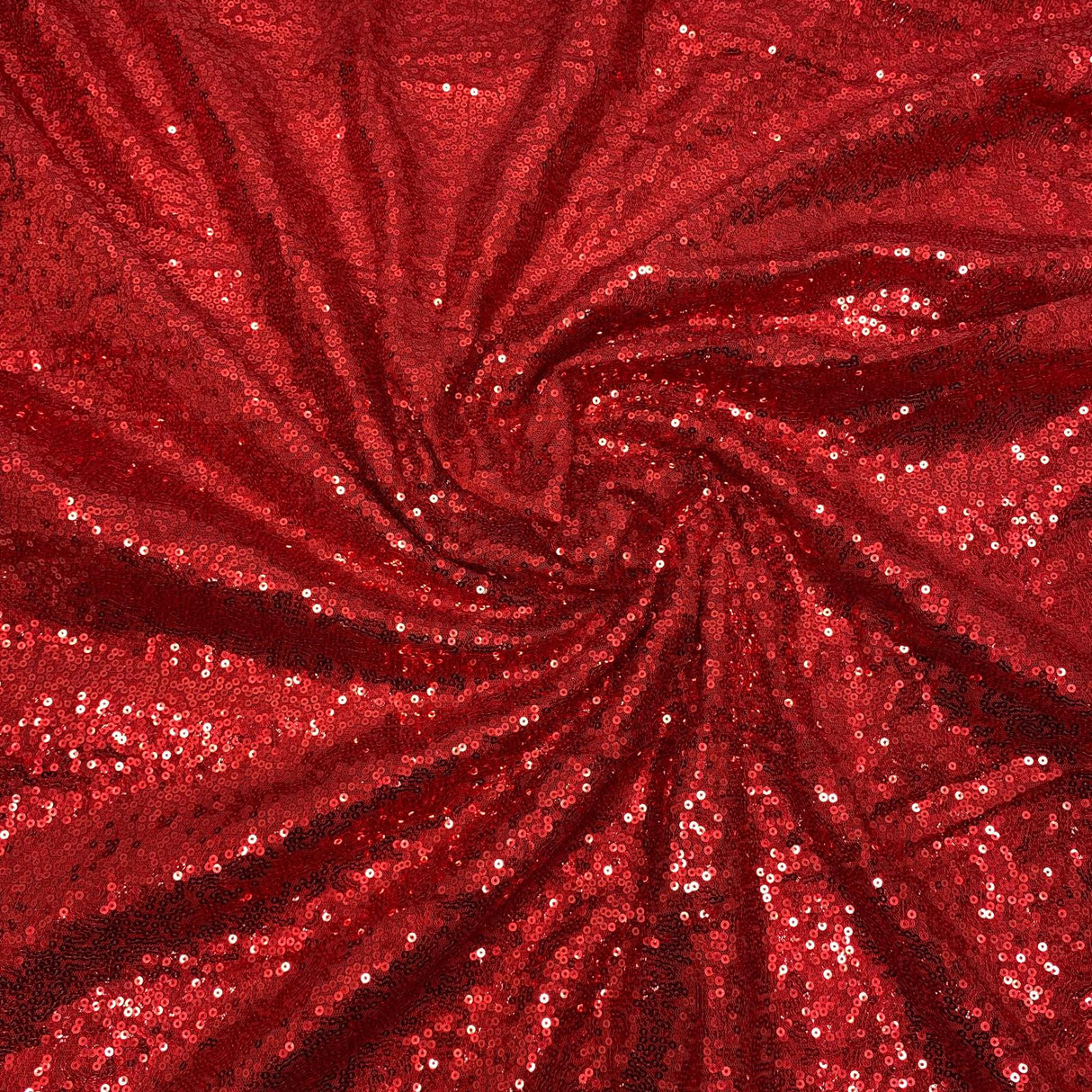 3 Metres - Luxurious Sequins On Net - 55" Wide - Red