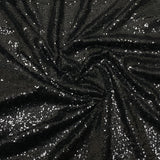 3 Metres - Luxurious Sequins On Net - 55" Wide - Black