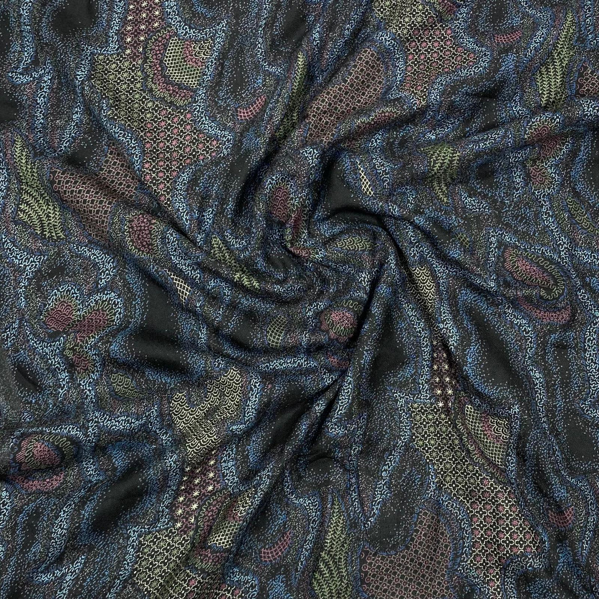 3 Metres  Cashmere Effect Fabric- 45" Wide (Paisley Madness)