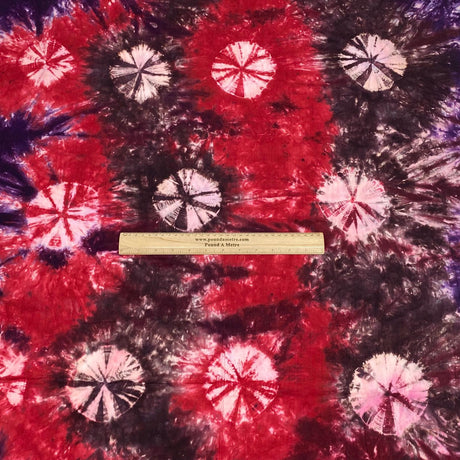 3 Metres Premium Tie-Dye Cotton- 45" Wide (Red)