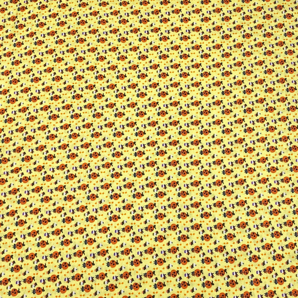 Per Metre Digitally Printed Halloween 100% Cotton- 45" Wide (Pumpkin)