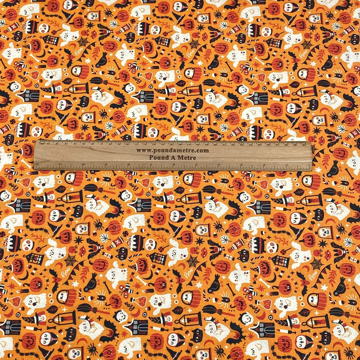 Per Metre Digitally Printed Halloween 100% Cotton- 45" Wide (Treat)