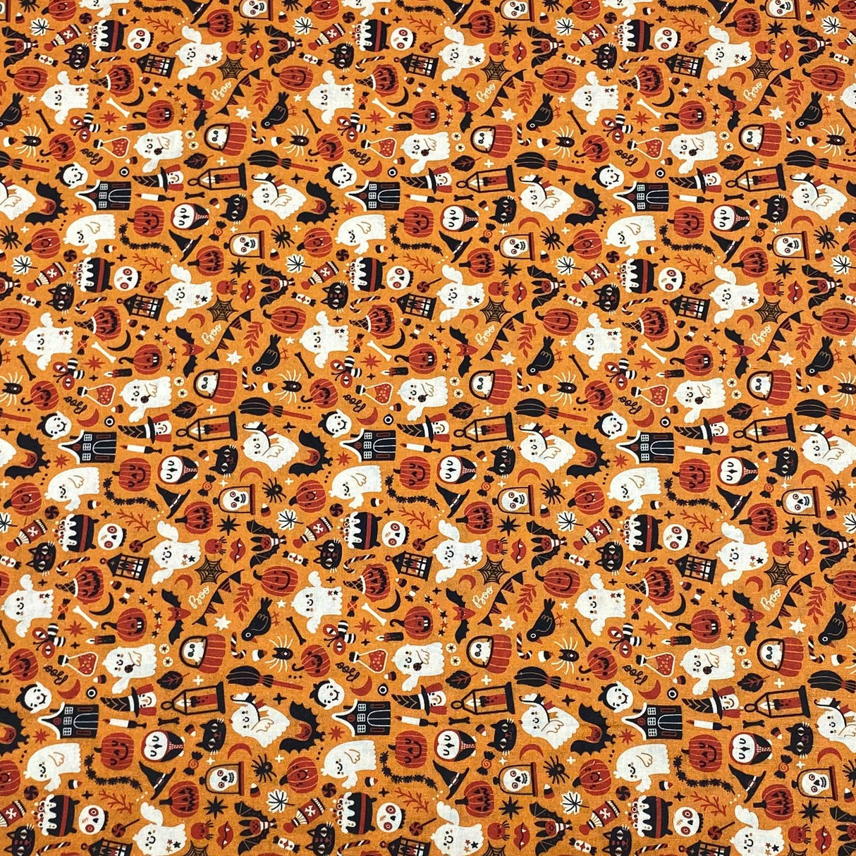 Per Metre Digitally Printed Halloween 100% Cotton- 45" Wide (Treat)