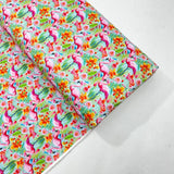 Per Metre Digitally Printed 100% Cotton- 45" Wide (Flamingo)