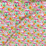 Per Metre Digitally Printed 100% Cotton- 45" Wide (Flamingo)