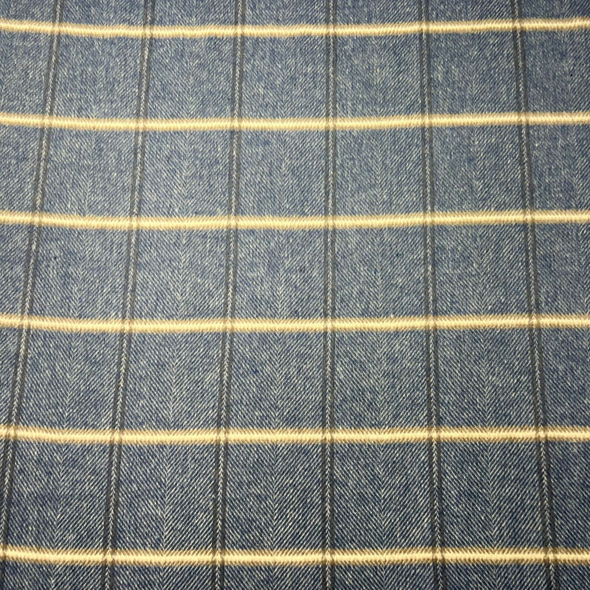 Premium Wool Rich Fabric 55" Wide  (Navy & Brown)