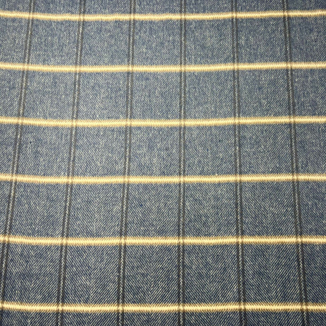 Premium Wool Rich Fabric 55" Wide  (Navy & Brown)