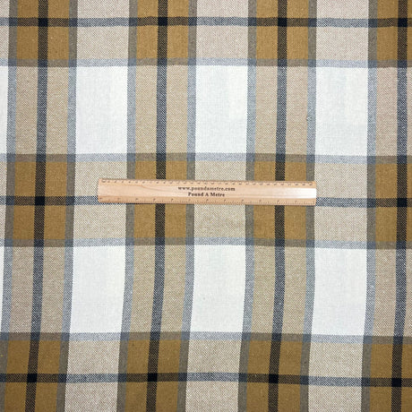 3 Metres Premium Wool Rich Fabric 55" Wide  (Big Checks)