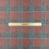 Premium Wool Rich Fabric 55" Wide  (Red Checks)