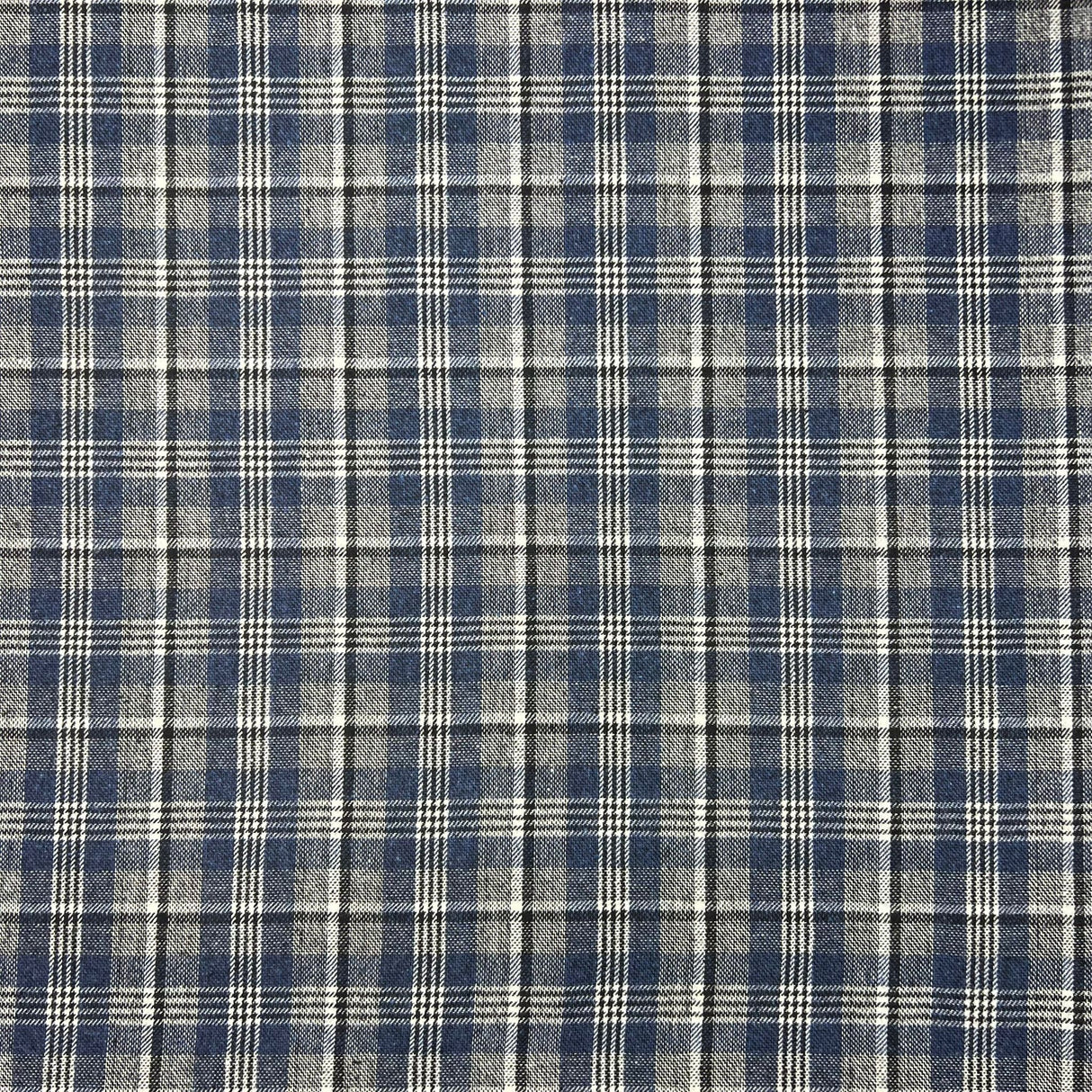 Premium Wool Rich Fabric 55" Wide  (Blue Checks)