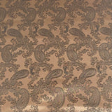 Two Tone Jacquard Fabric 55" (Brown)