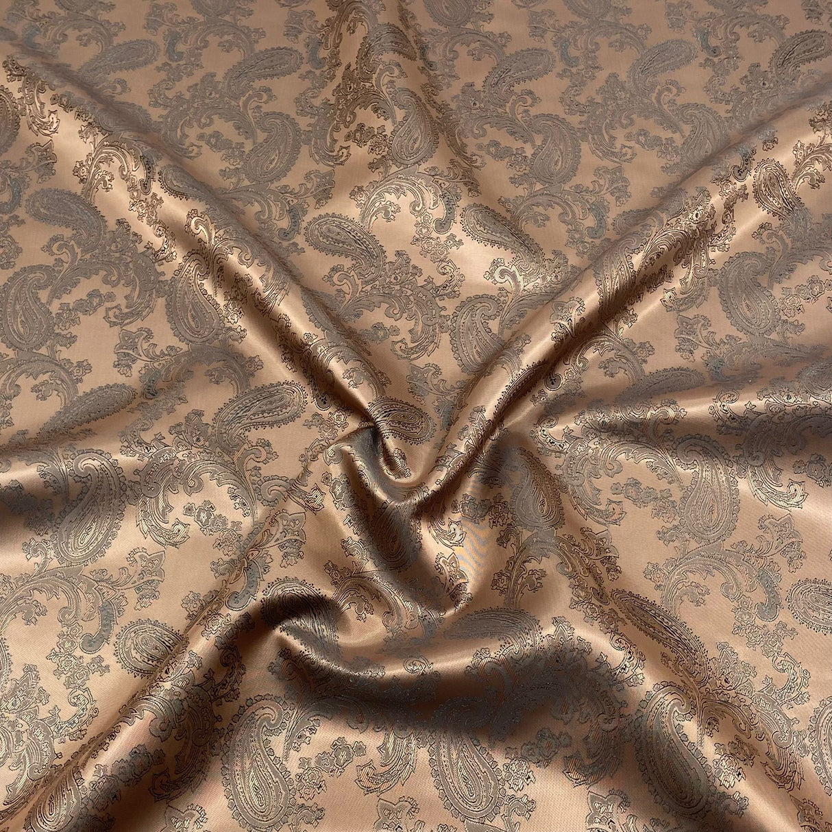 Two Tone Jacquard Fabric 55" (Brown)