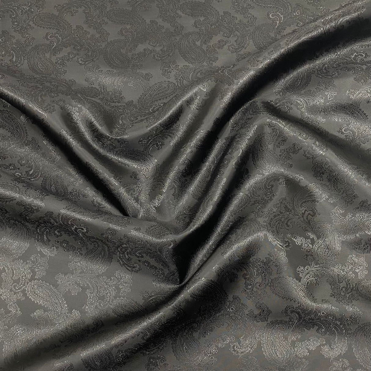 Two Tone Jacquard Fabric 55" (Black)