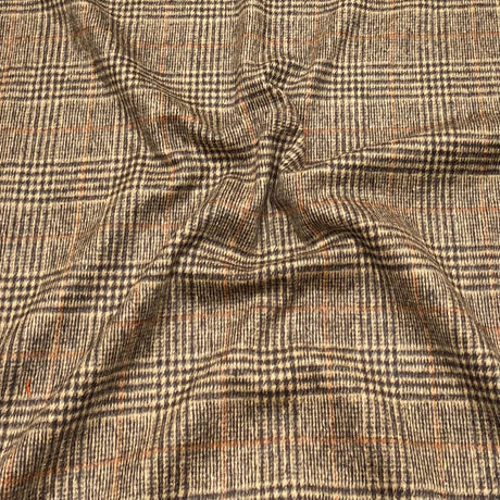 Premium Wool Rich Fabric 55" Wide  (Shephard Check Brown)