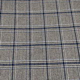 Premium Wool Rich Fabric 55" Wide  (Glen Check Black & Blue)