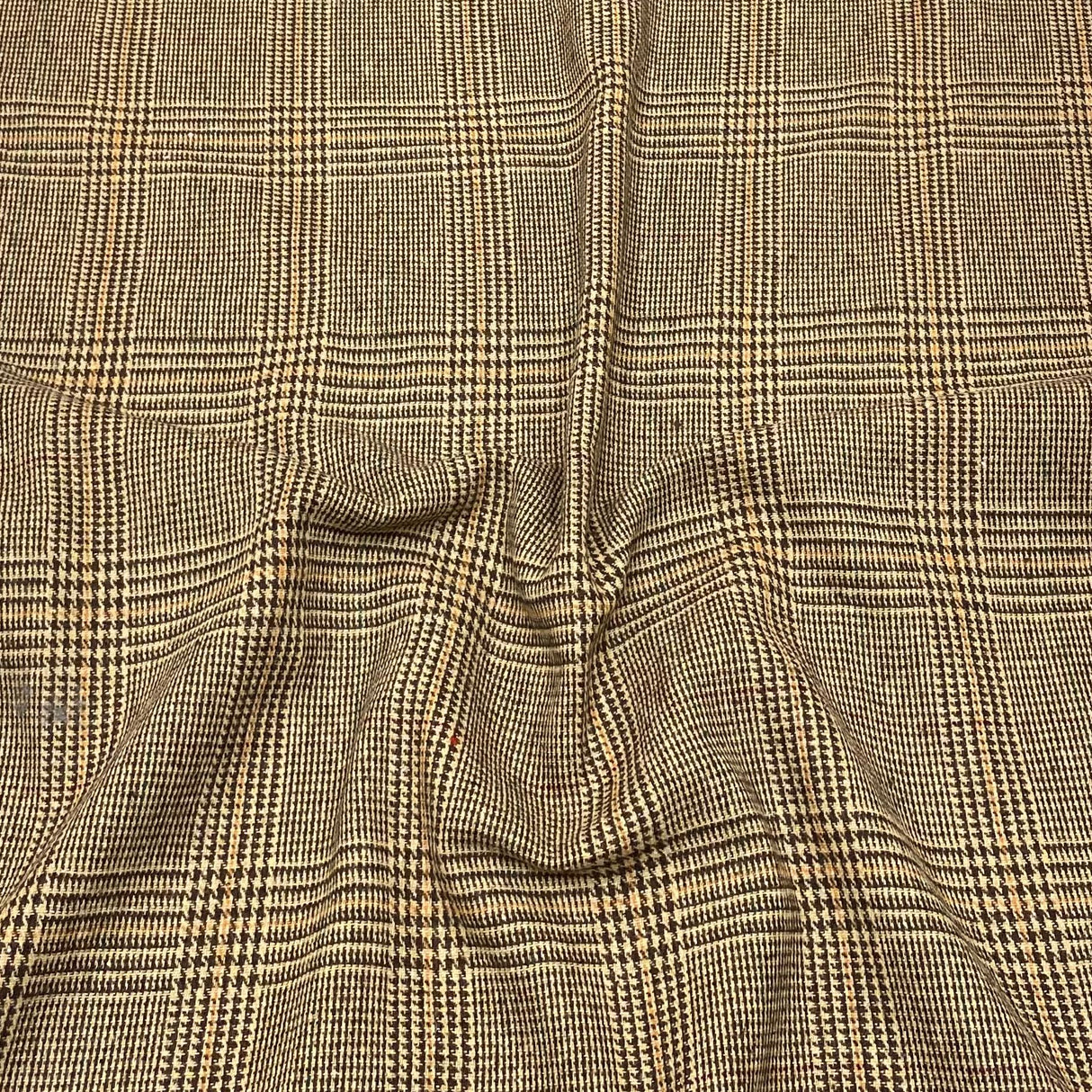 Premium Wool Rich Fabric 55" Wide (Tartan Brown)