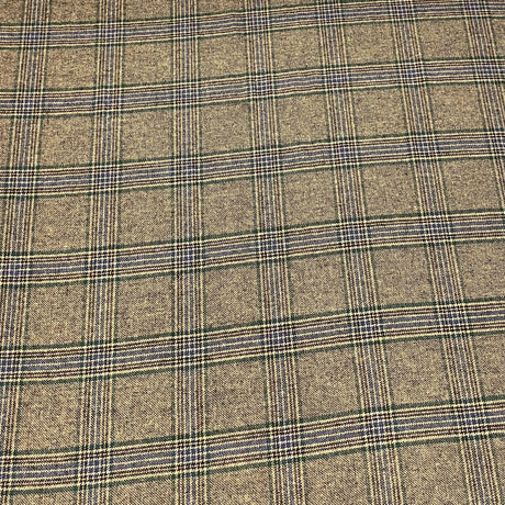 Premium Wool Rich Fabric 55" Wide  (Shephard Check Brown & Navy)