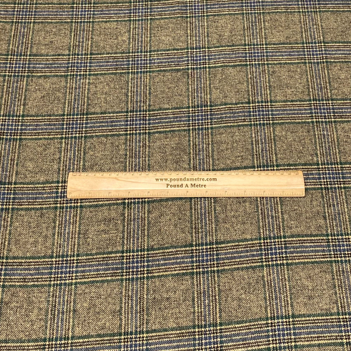 Premium Wool Rich Fabric 55" Wide  (Shephard Check Brown & Navy)