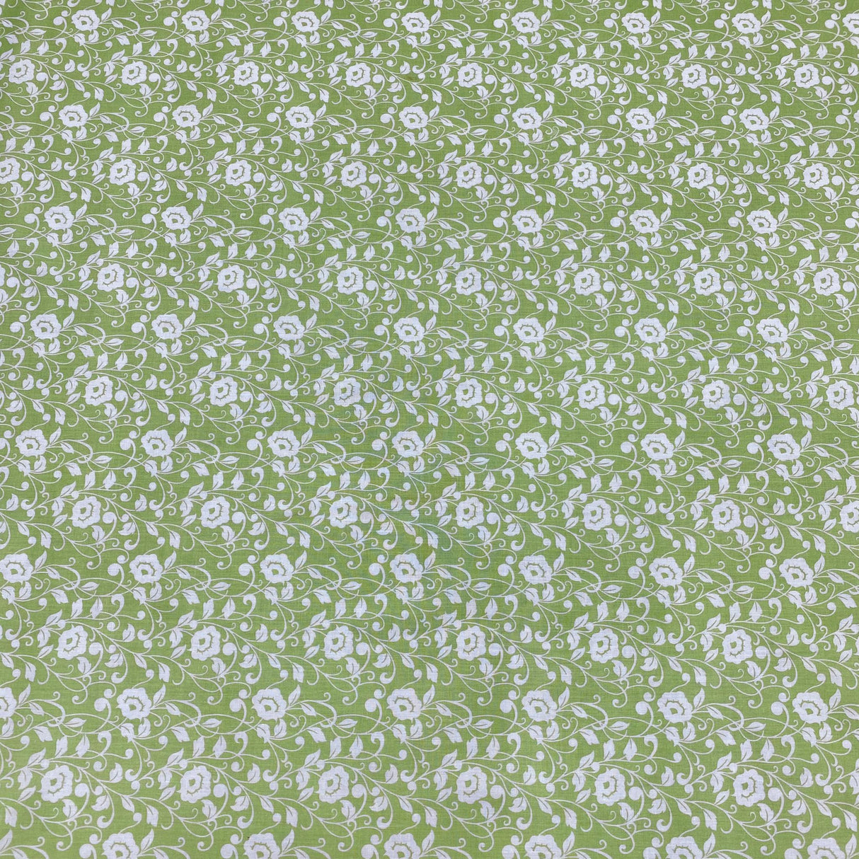 Per Metre Super Soft Polycotton 45" Wide (Green Floral)