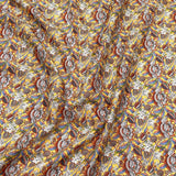 Per Metre Luxury Dressmaking 100% Cotton Lawn- 60" (Yellow Flowers)