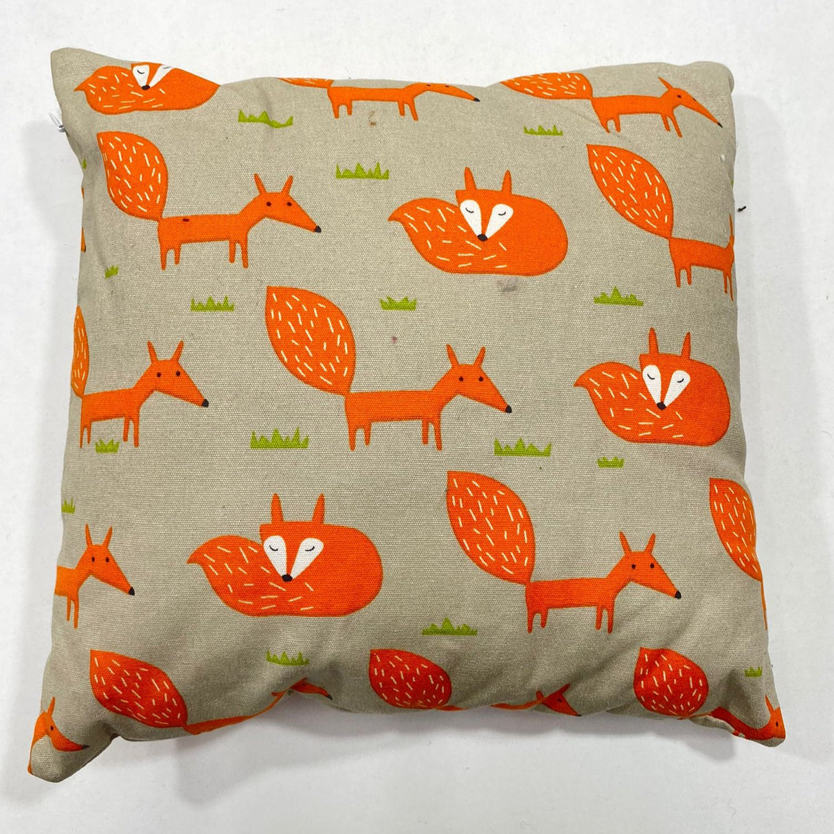 9cm x 9cm, Printed Cotton Canvas Miniature Cushions (Fox)