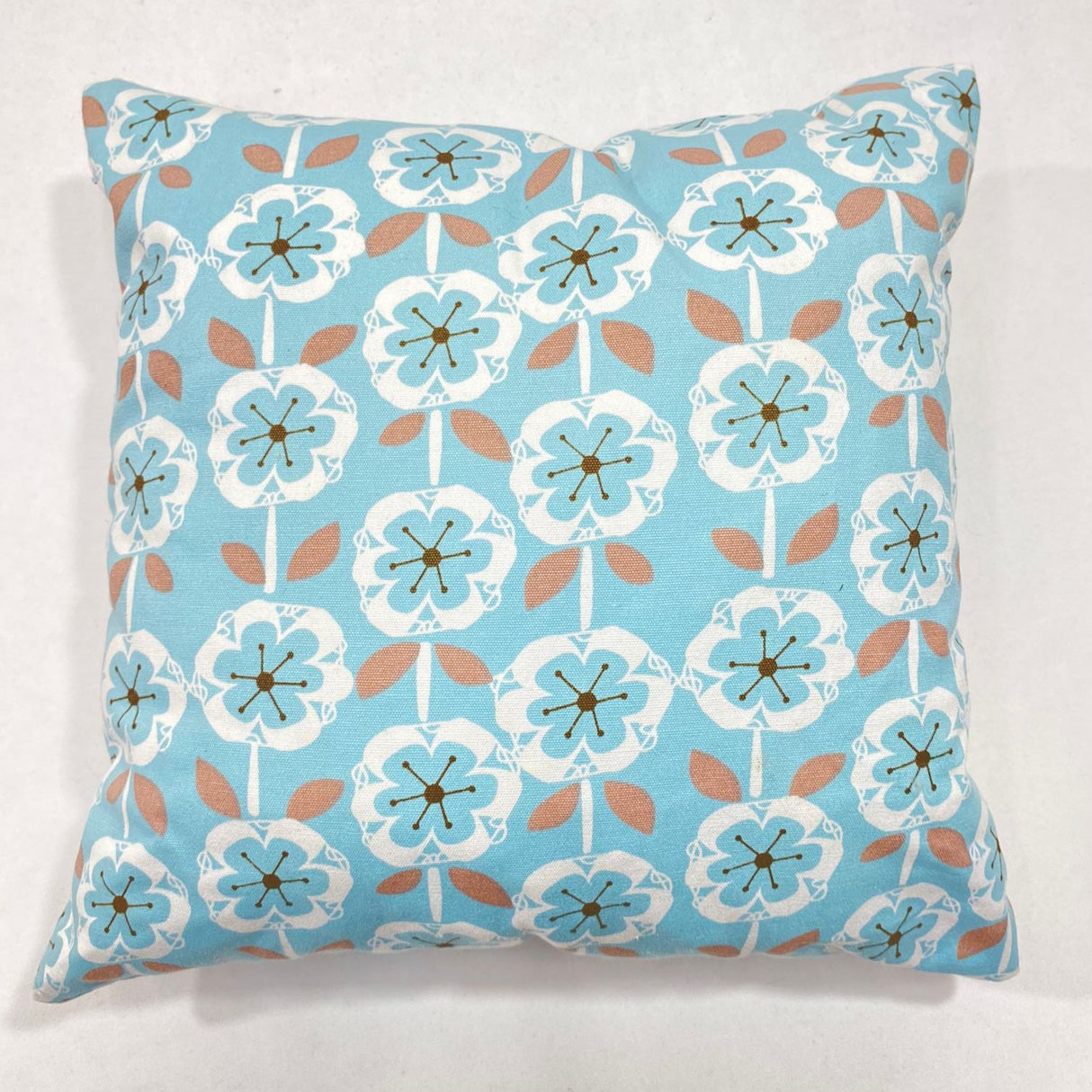 9cm x 9cm, Printed Cotton Canvas Miniature Cushions (Sky Flowers)