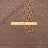 3 Metres Embroidery Linen Look Crepe- 55" Wide (Brown)