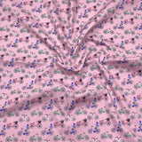 3 Metres Printed Poplin Cotton - 60" Wide (Pink Bike)