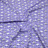 3 Metres Printed Poplin Cotton - 60" Wide (Purple Sheep)