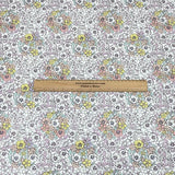 3 Metres Printed Poplin Cotton - 60" Wide (Pastel Flowers)