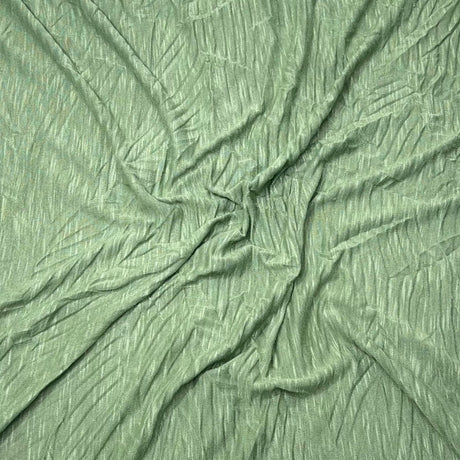 3 Metre Luxurious Soft Crinkle Jersey - 55" Wide (Sage Green)