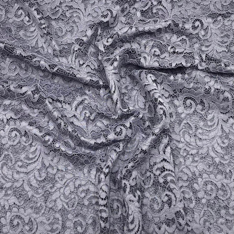 3 Metres Luxury Bridal Lace Fabric - 55" Wide (Grey)