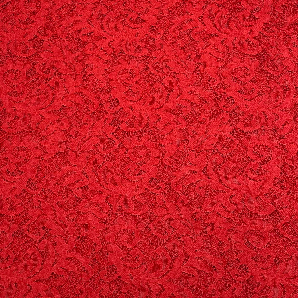 3 Metres Luxury Bridal Lace Fabric - 55" Wide (Red)