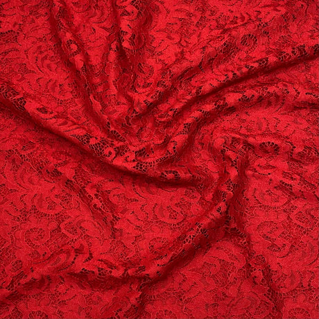 3 Metres Luxury Bridal Lace Fabric - 55" Wide (Red)