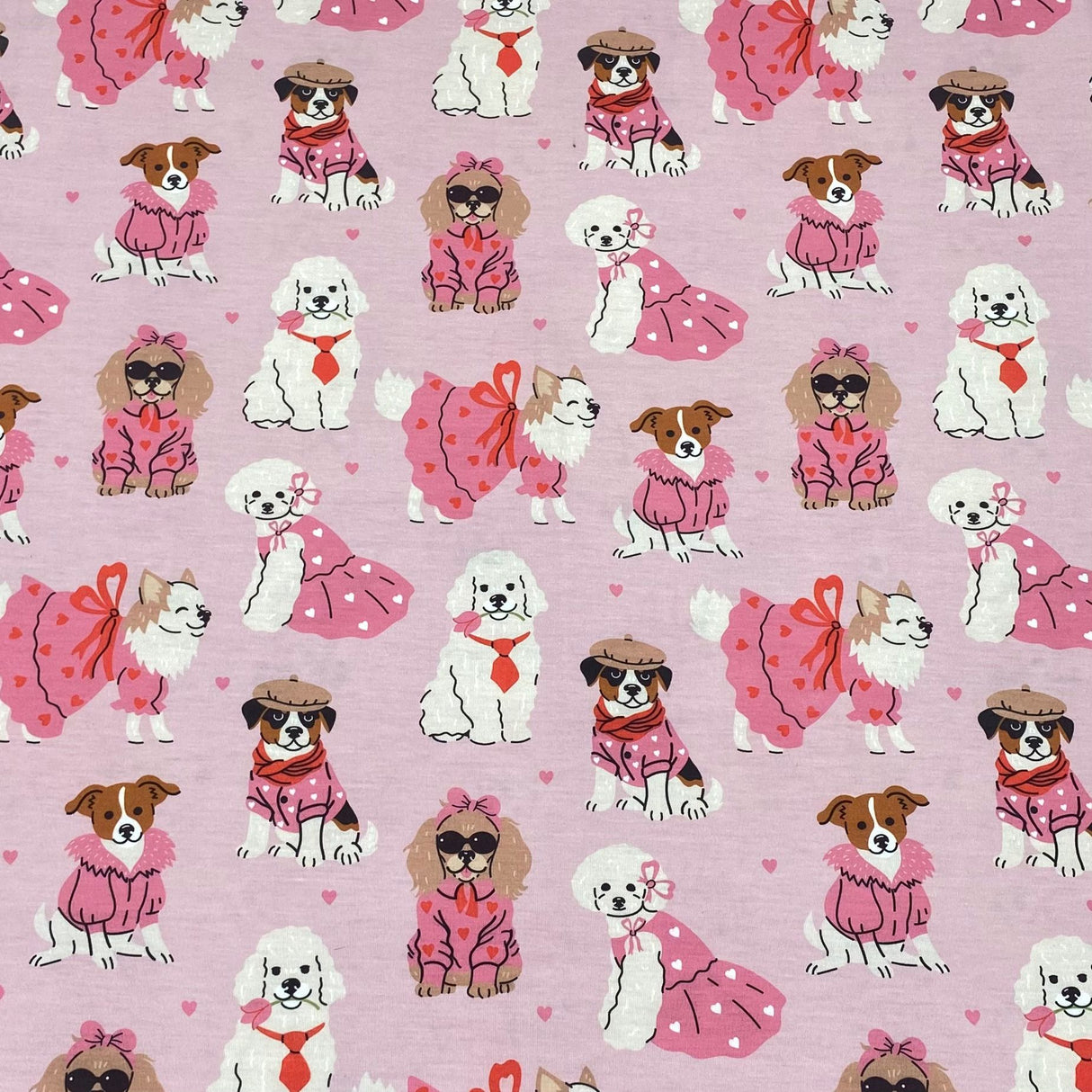 3 Metres Super Soft Cotton Feel Jersey 55" - (Cool Dogs)