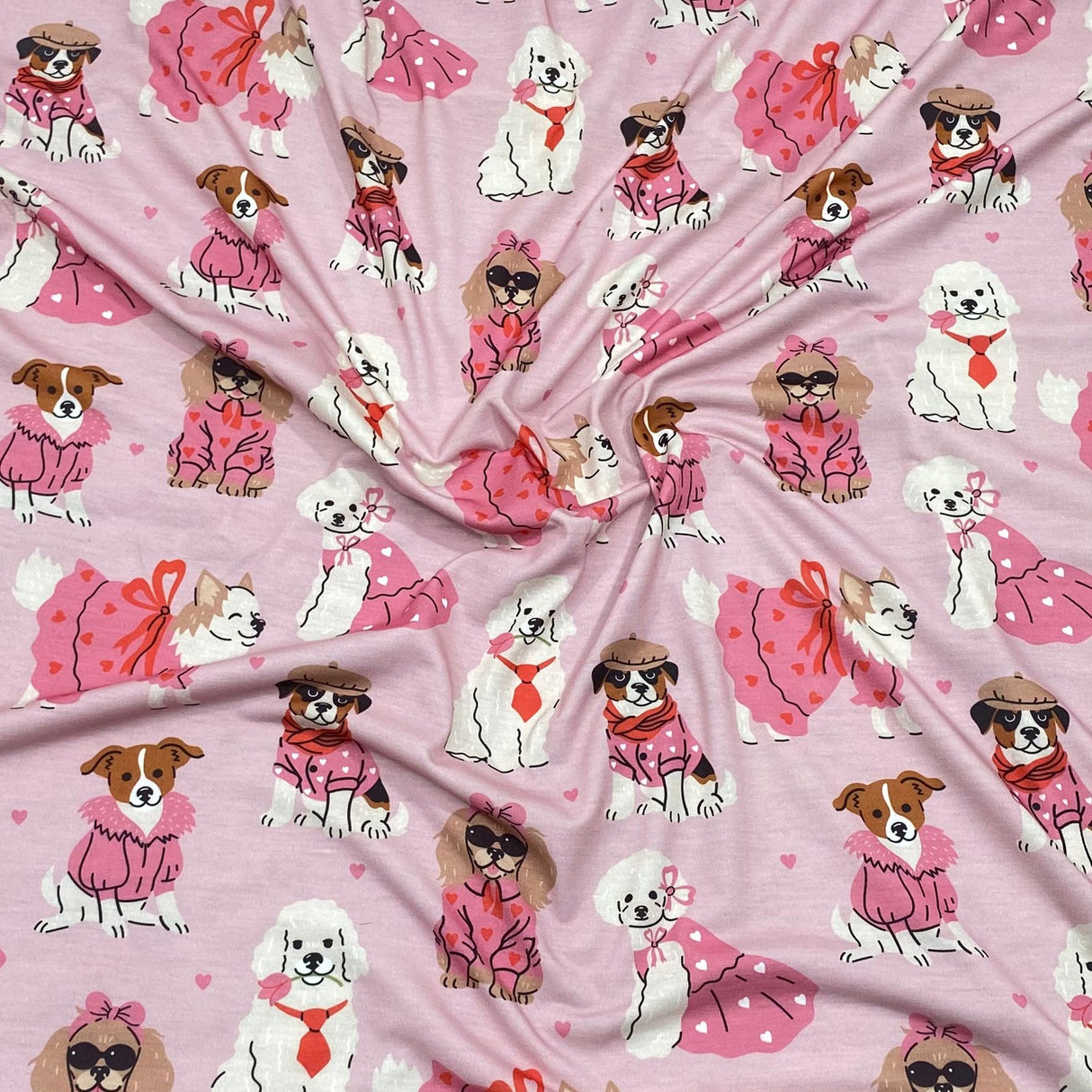 3 Metres Super Soft Cotton Feel Jersey 55" - (Cool Dogs)