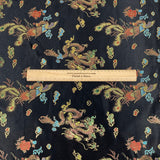 Per Metres Oriental Chinese Brocade - 45" Wide - (Black)