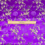 Per Metres Oriental Chinese Brocade - 45" Wide - (Purple)