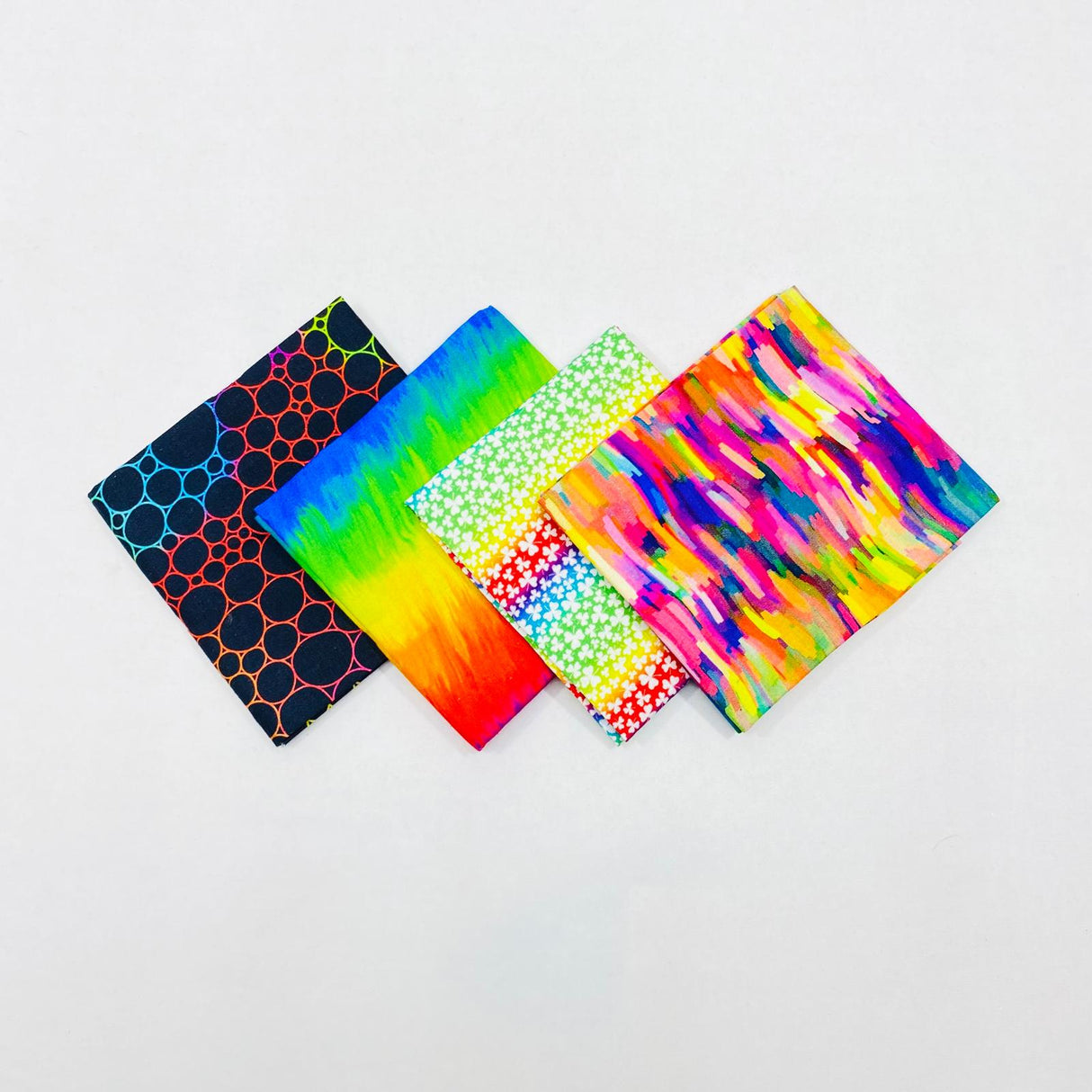 4 Piece Fat Quarter Bundle- 100% Cotton (Colourful) (Black Friday Sale)