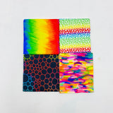 4 Piece Fat Quarter Bundle- 100% Cotton (Colourful) (Black Friday Sale)