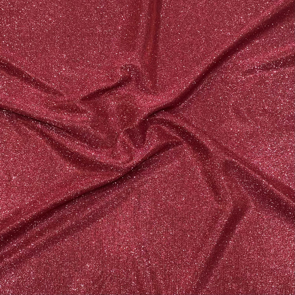 3 Metres, Premium Sparkle Glitter Stretch Moonlight 55’ Wide (Red)