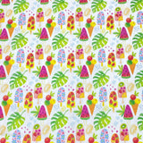 3 Metres 100% Cotton Digital Print Fabric - (Summer Popsicle)