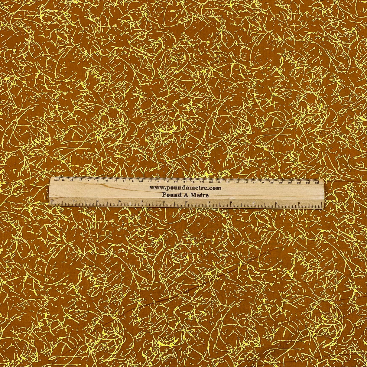 3 Metres Luxury 100% Cotton - 36" Wide - (Yellow & Gold)