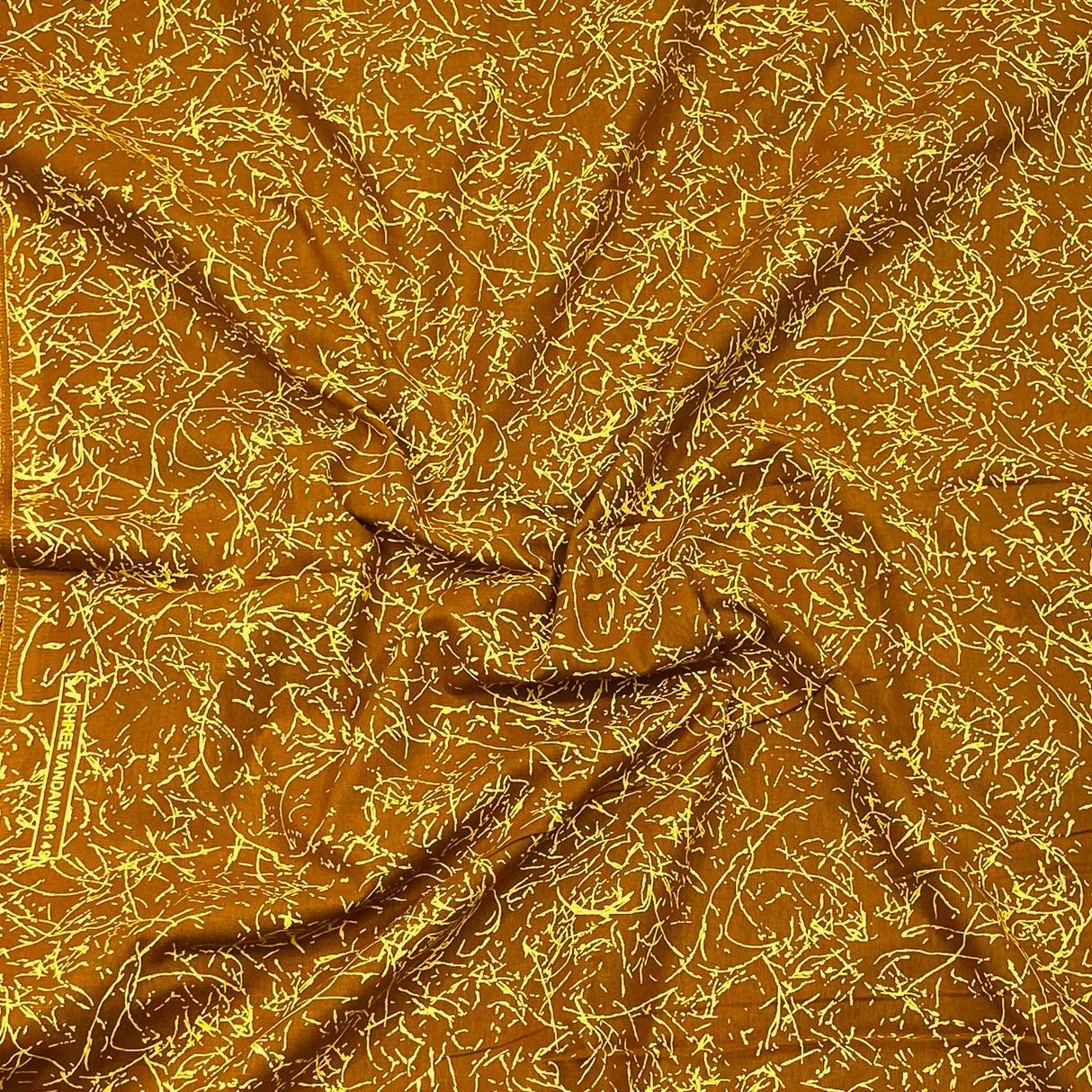 3 Metres Luxury 100% Cotton - 36" Wide - (Yellow & Gold)