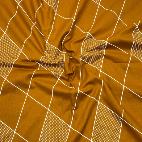 3 Metres Luxury 100% Cotton - 36" Wide - (Yellow Diamond)