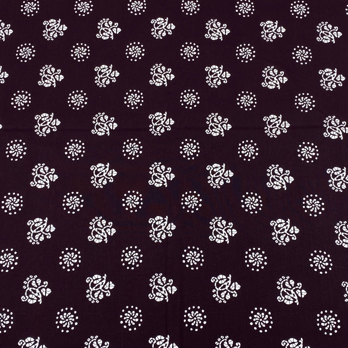 3 Metres Luxury 100% Cotton - 36" Wide - Burgundy (Design Will Vary)