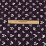 3 Metres Luxury 100% Cotton - 36" Wide - Burgundy (Design Will Vary)